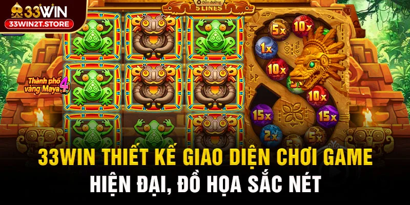 33WIN thiết giao diện trang game hiện đại, đồ họa sắc nét